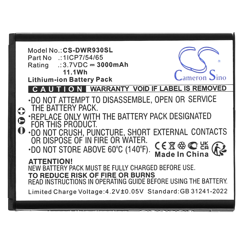 Batterie Batteria hotspot CS-DWR930SL