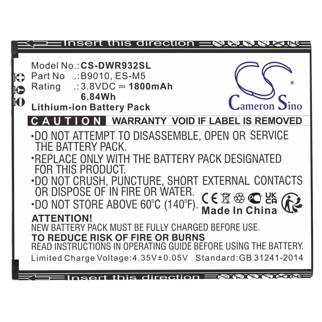 Batterie Sostituisce B9010