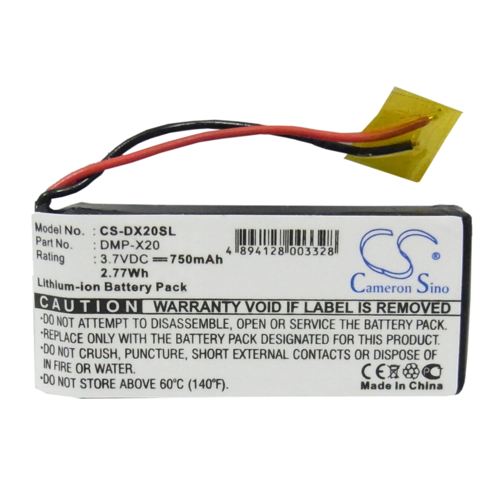 Batterie Batteria MP3, MP4, PMP CS-DX20SL
