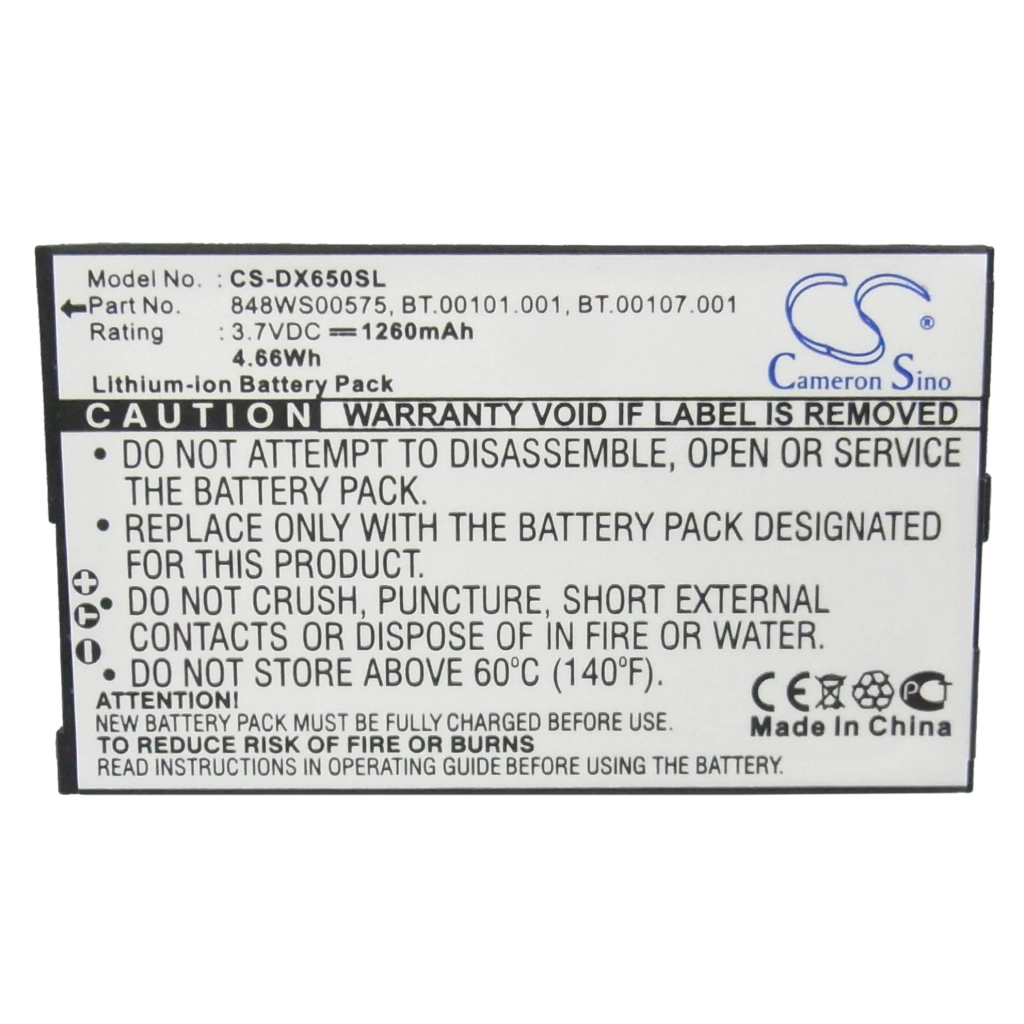Batterie Batteria del telefono cellulare CS-DX650SL