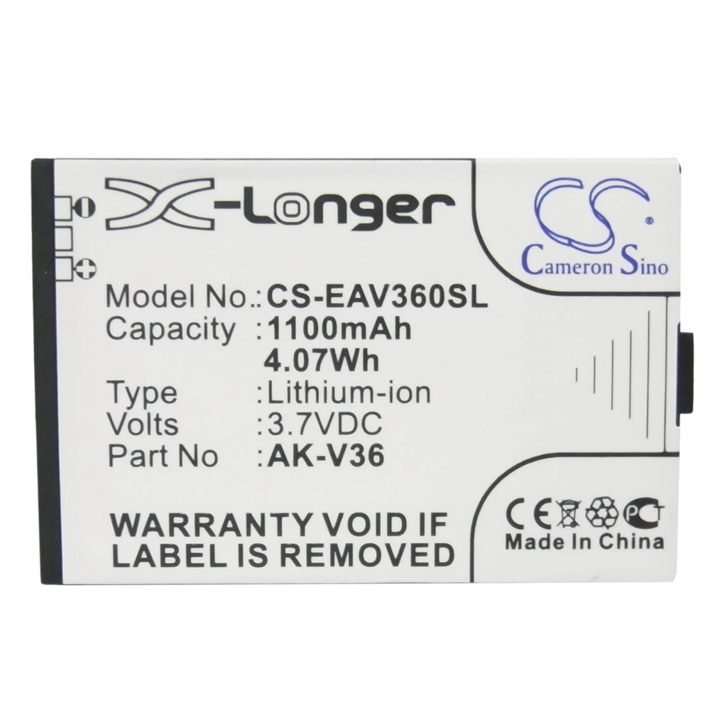 Batterie Batteria del telefono cellulare CS-EAV360SL