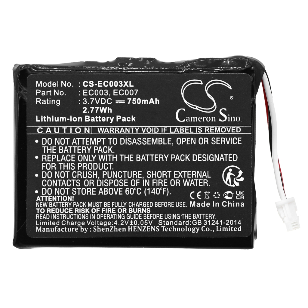 Batterie Sostituisce EC003