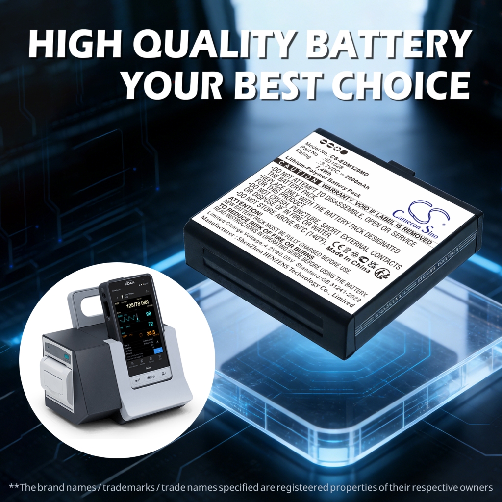 Battery compatible with Edan