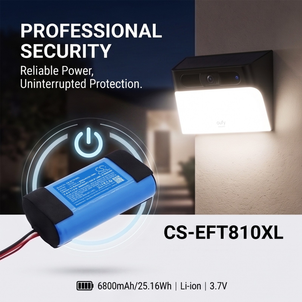 Batterie compatibile con Eufy S120 Solar Wall Light Cam CS-EFT810XL