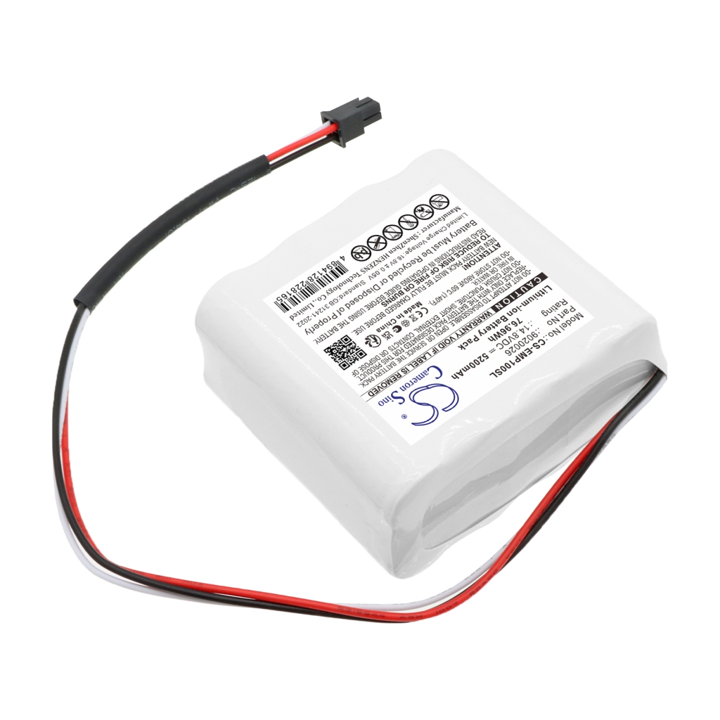 CS-EMP100SL vista posteriore pacco bianco con etichetta Cameron Sino 14,8V 5200mAh