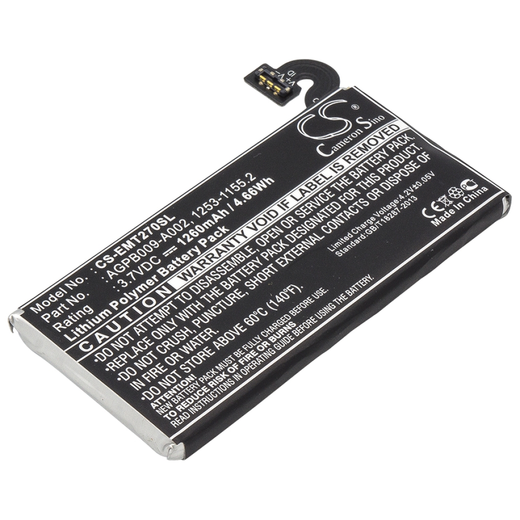 Batteria del telefono cellulare Sony Ericsson CS-EMT270SL