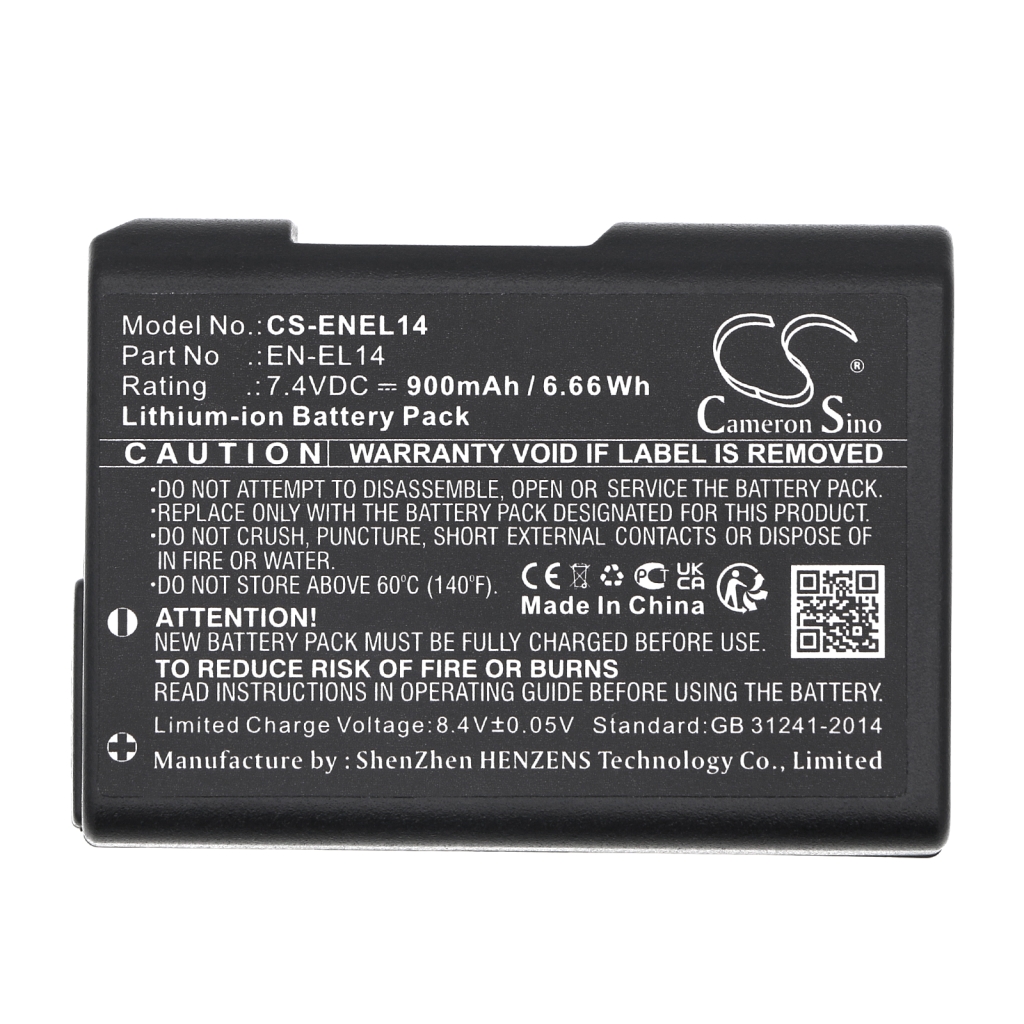 Sostituzione della batteria compatibile per NIKON EN-EL14