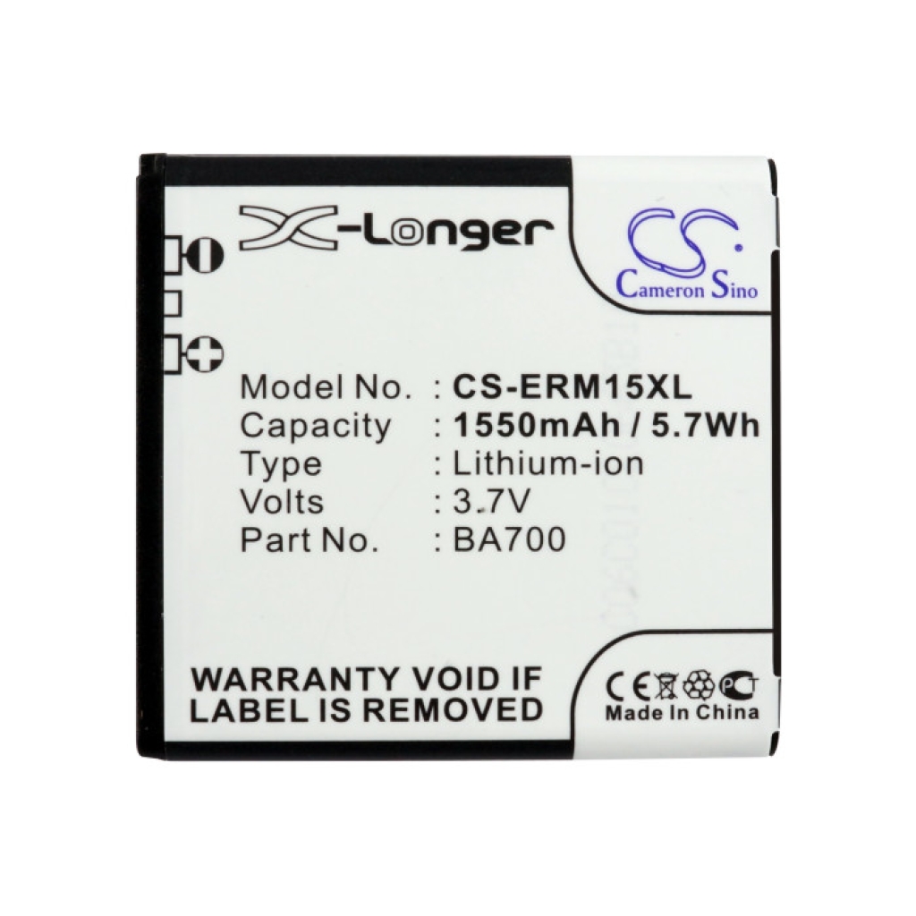 Batteria compatibile con Sony Ericsson NTT Docomo CS-ERM15XL