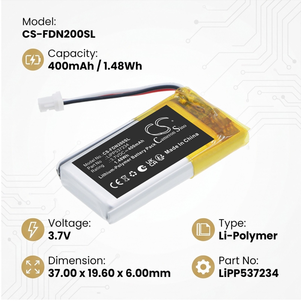 Batterie compatibile con Fender F02-2311300/000 F02-2311300/000 CS-FDN200SL