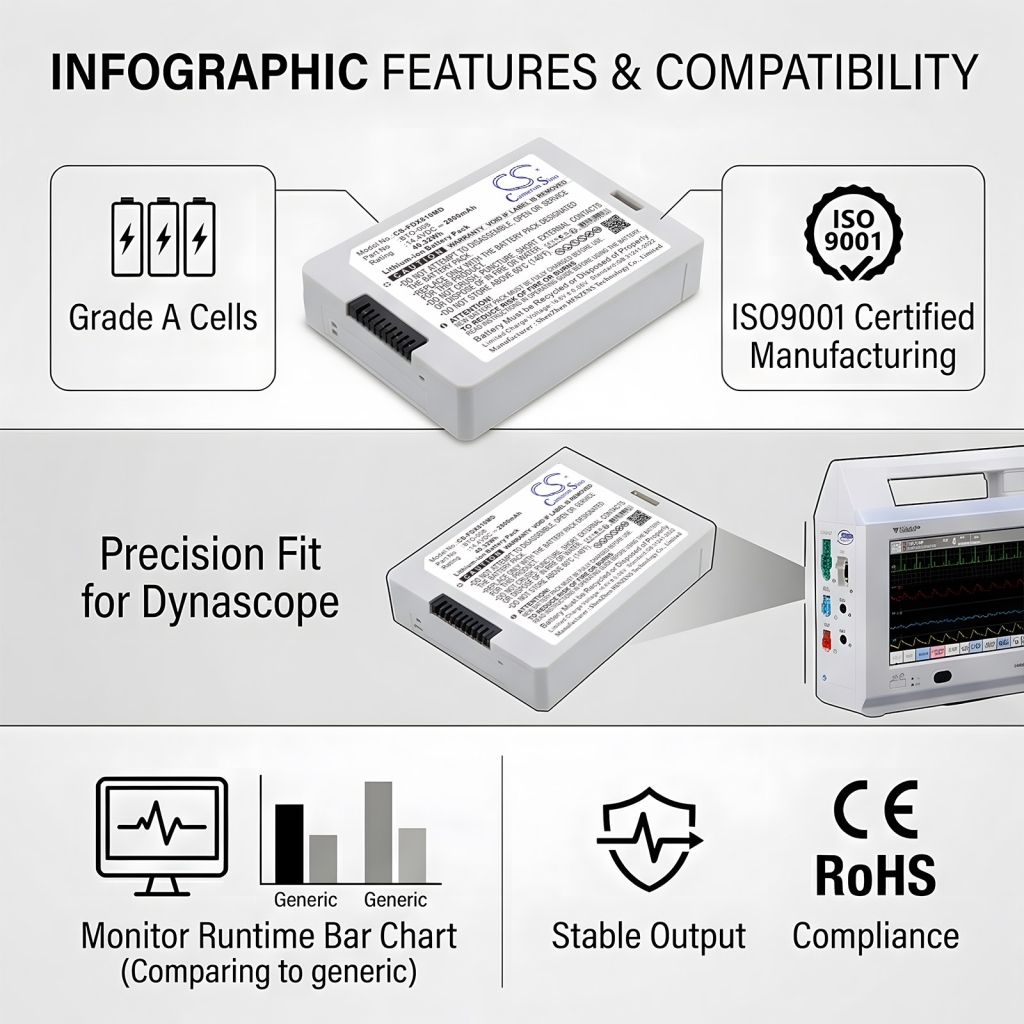 Batteria compatibile con Fukuda denshi CS-FDX810MD