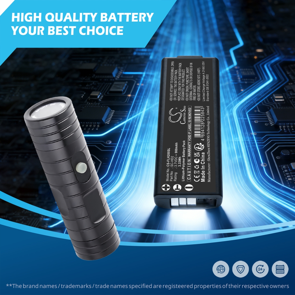 Batteria compatibile con Firefighter CS-FLH200SL