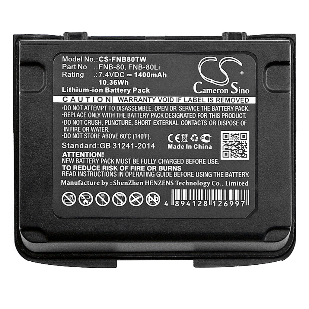 Batteria radio bidirezionale YAESU VX-7RB (CS-FNB80TW)