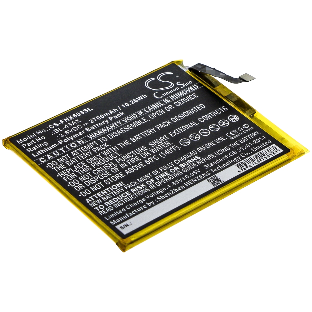 Batterie Batteria del telefono cellulare CS-FNX603SL