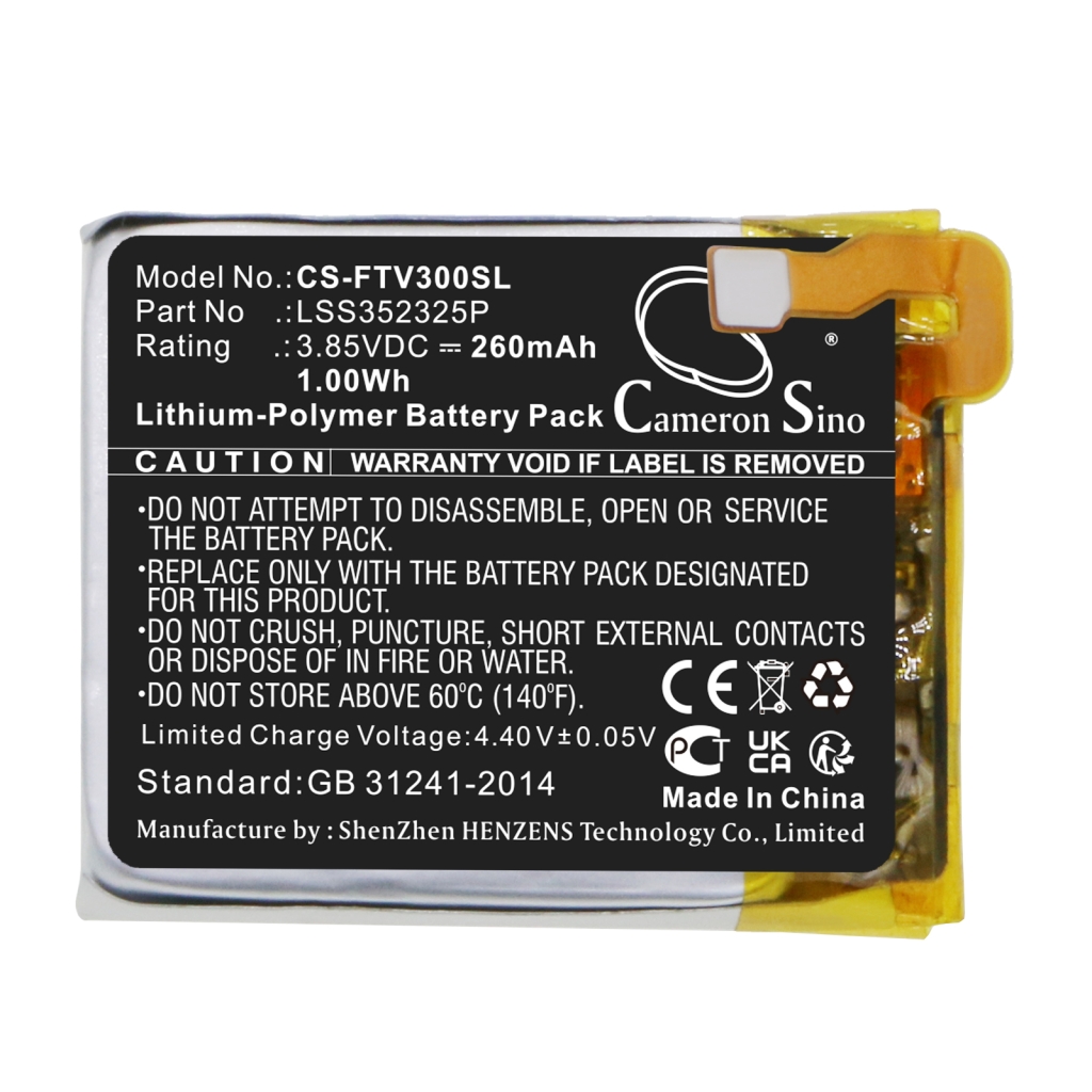 Batterie Batteria dello Smartwatch CS-FTV300SL