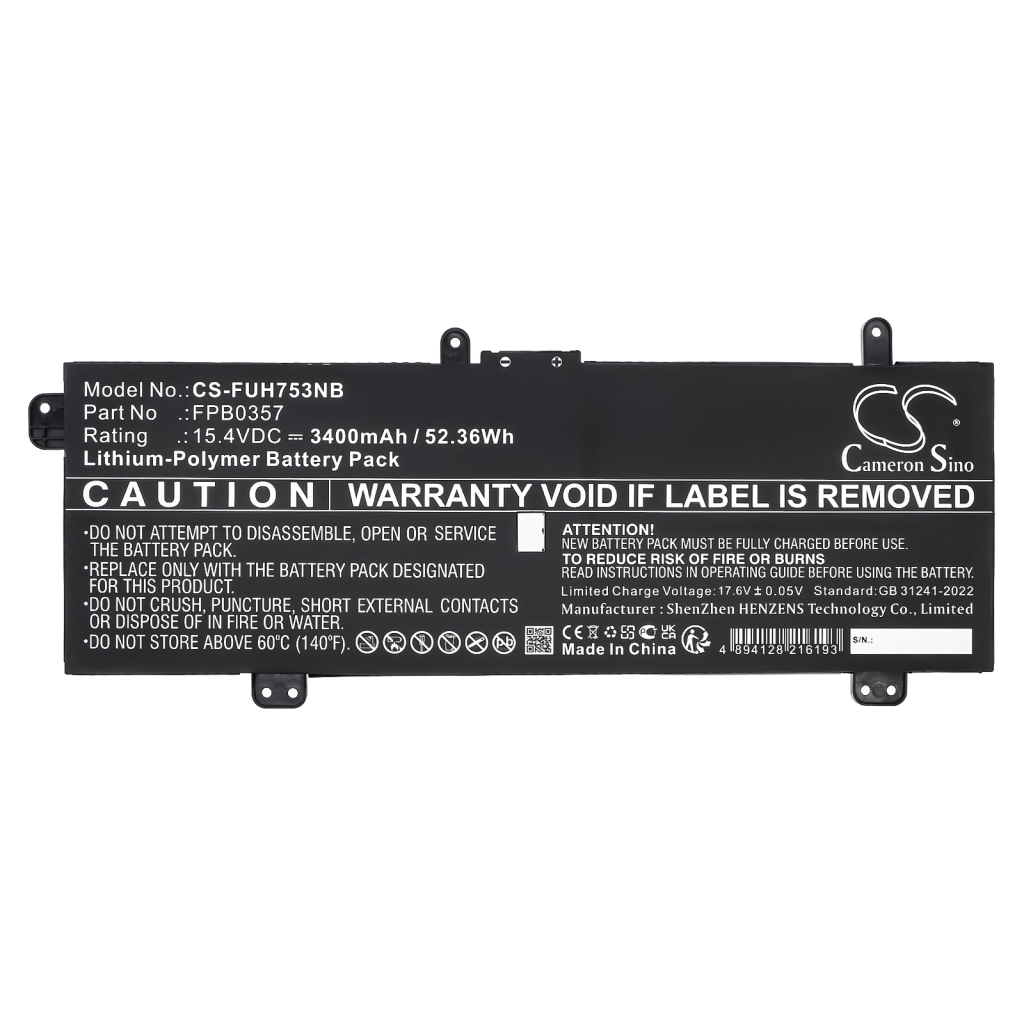 Batteria compressa Fujitsu LifeBook WC2/E3 (CS-FUH753NB)