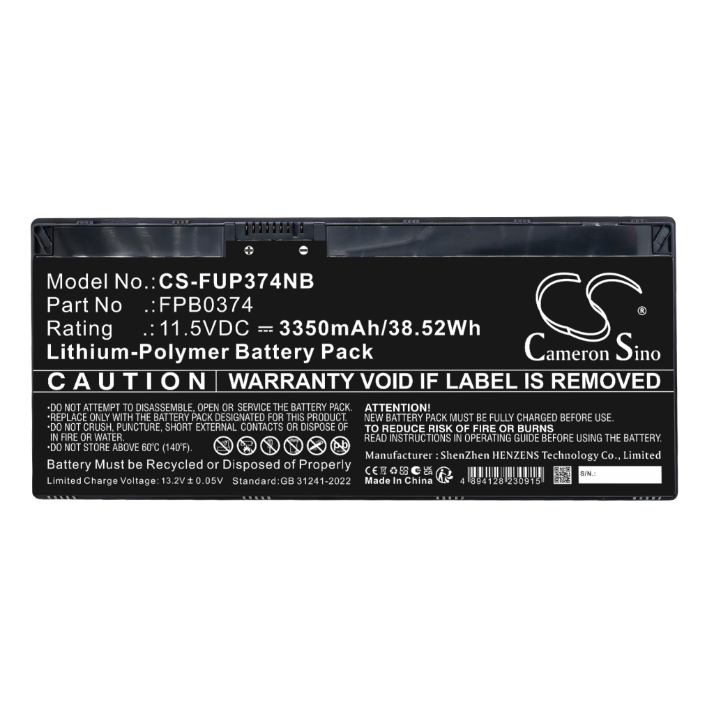 Batterie compatibile con Fujitsu Lifebook U3114X U3114XS WQ1 CS-FUP374NB