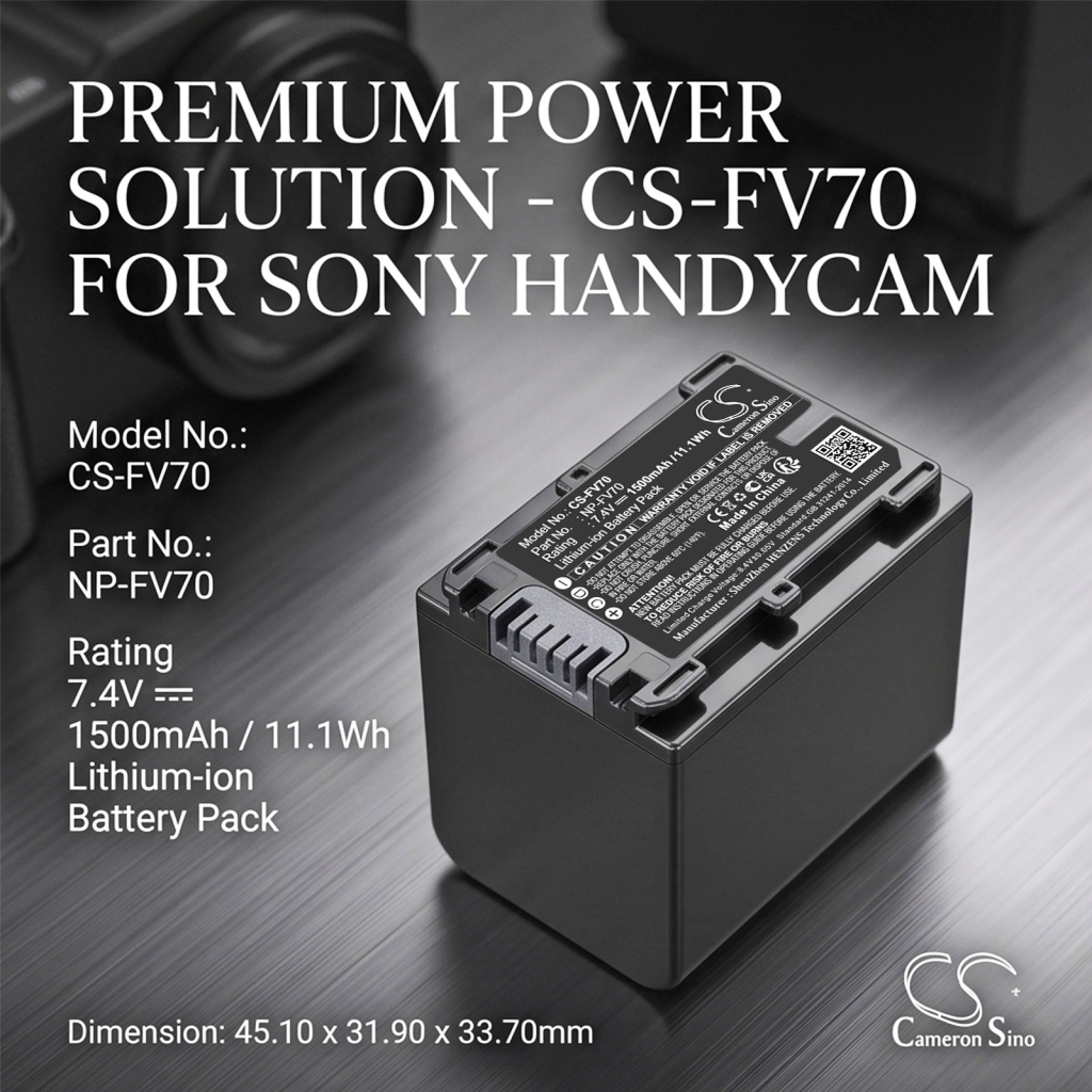 Battery compatible with Sony Idx system CS-FV70