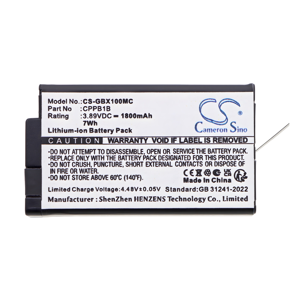 Batteria compatibile con GoPro CS-GBX100MC