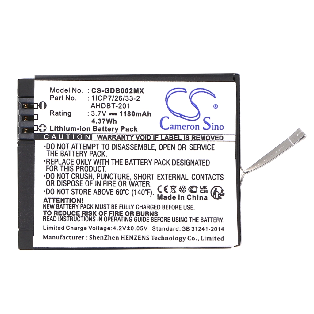 Batterie Sostituisce AHDBT-201