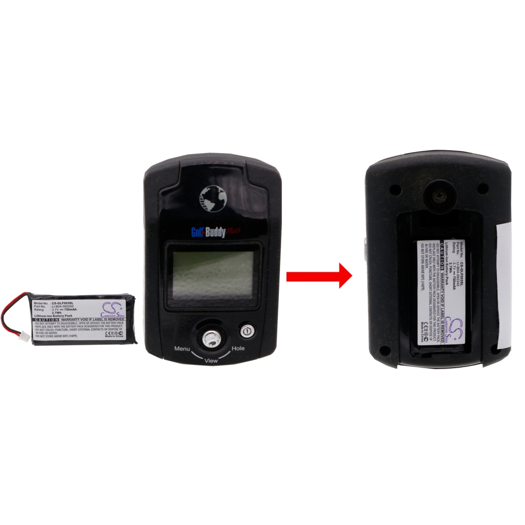 Batteria GPS, navigatore Golf Buddy CS-GLF003SL