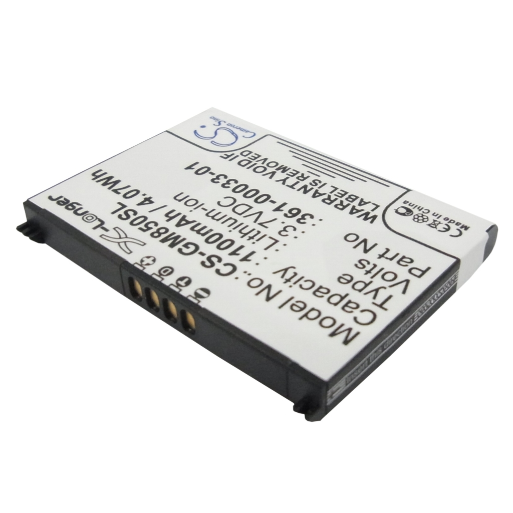 Cameron Sino CS-GM850SL retro, avvertenze sicurezza, QR code, codice a barre e contatti bordo a 4 pin