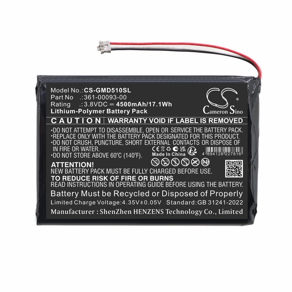 Batteria compatibile con Garmin CS-GMD510SL