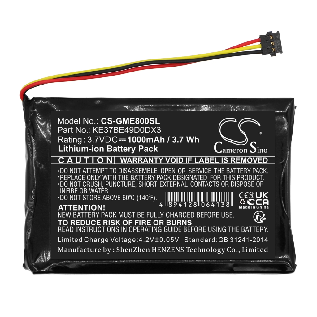 Sostituzione della batteria compatibile per Garmin KE37BE49D0DX3