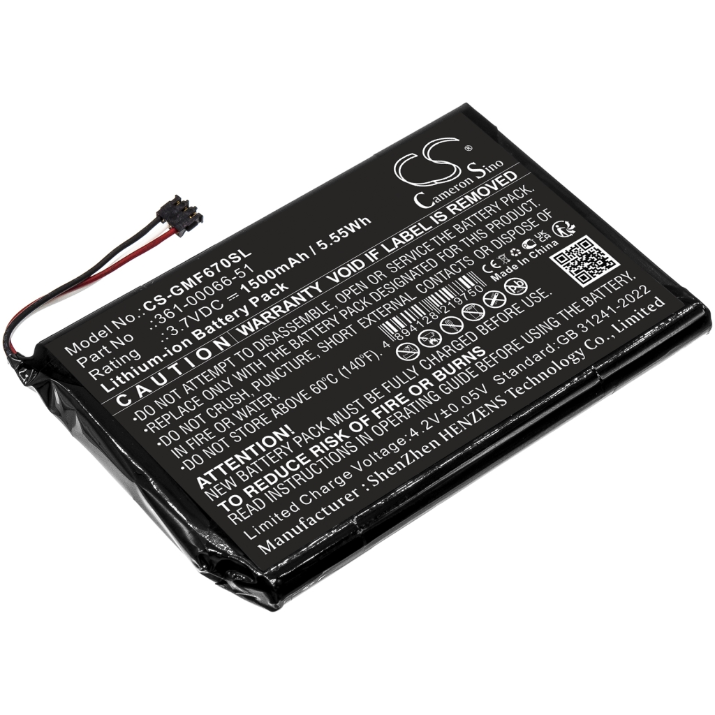 Batteria GPS, navigatore Garmin CS-GMF670SL