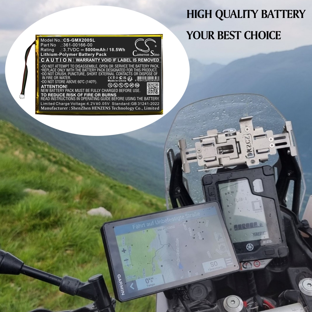 Batteria GPS, navigatore Garmin CS-GMX200SL