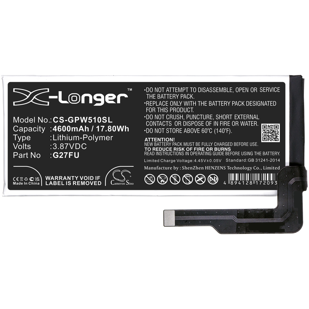 Sostituzione della batteria compatibile per Google G27FU