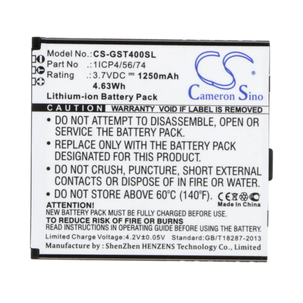 Batterie Batteria del telefono cellulare CS-GST400SL