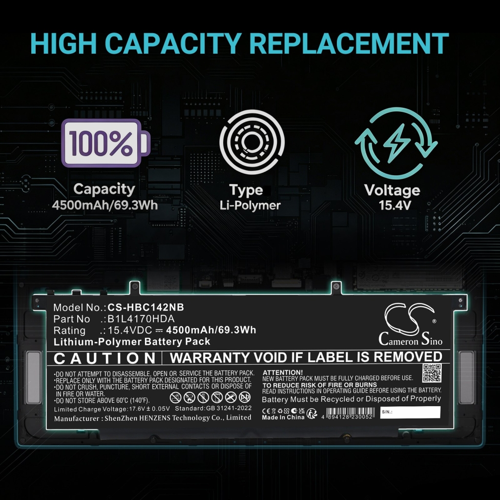 Batteria compatibile con H3c