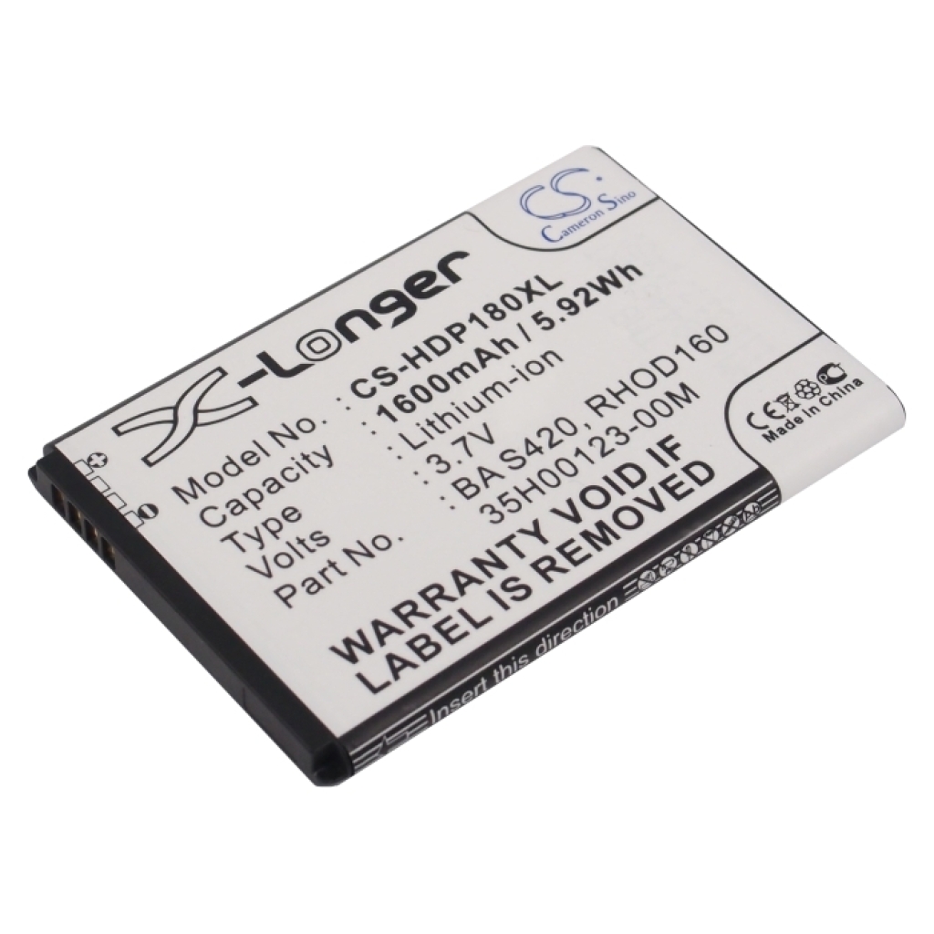 Batteria compatibile con Verizon HTC AT&T Sprint T-Mobile CS-HDP180XL