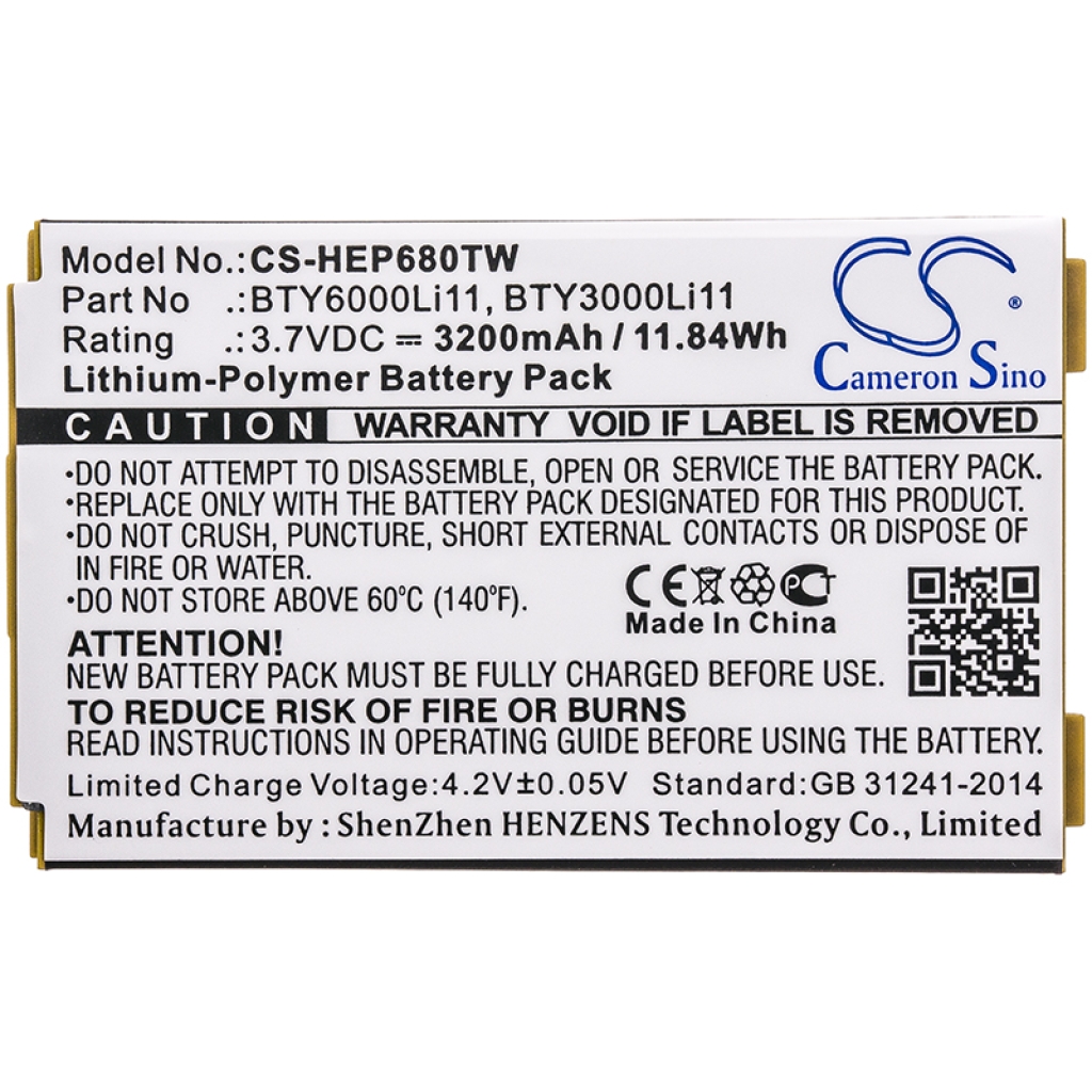 Sostituzione della batteria compatibile per Huawei BTY3000LI11,BTY6000LI11