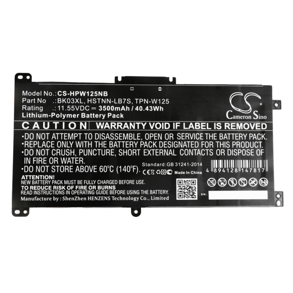 Batteria notebook HP Pavilion X360 14-BA095NIA (CS-HPW125NB)