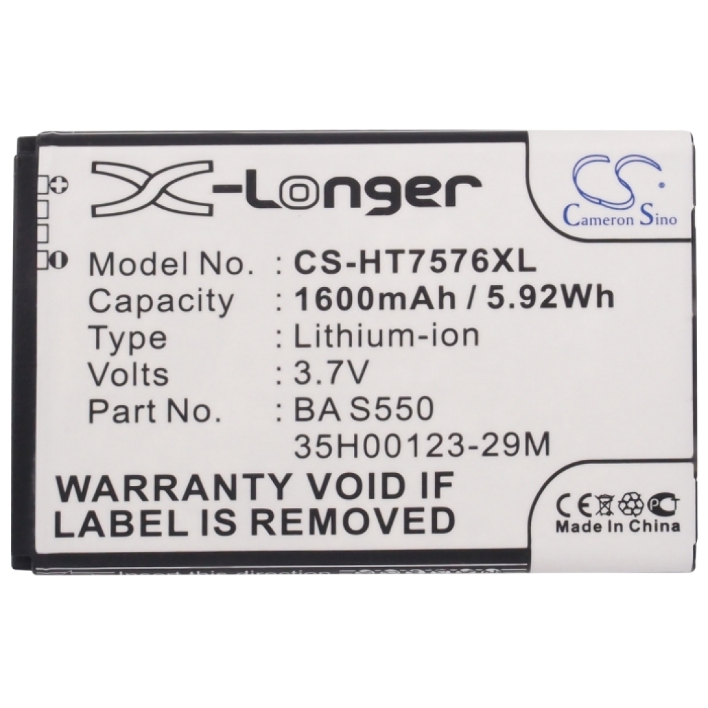 Sostituzione della batteria compatibile per HTC 35H00123-29M,BA S550