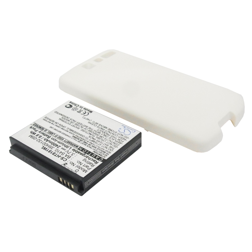 Cameron Sino CS-HT8181WL 2400mAh extended battery HTC Sensation + white cover