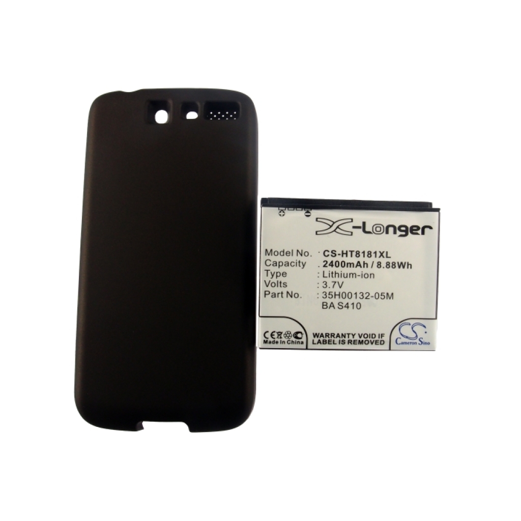 CS-HT8181XL battery in cover, rear view with camera hole