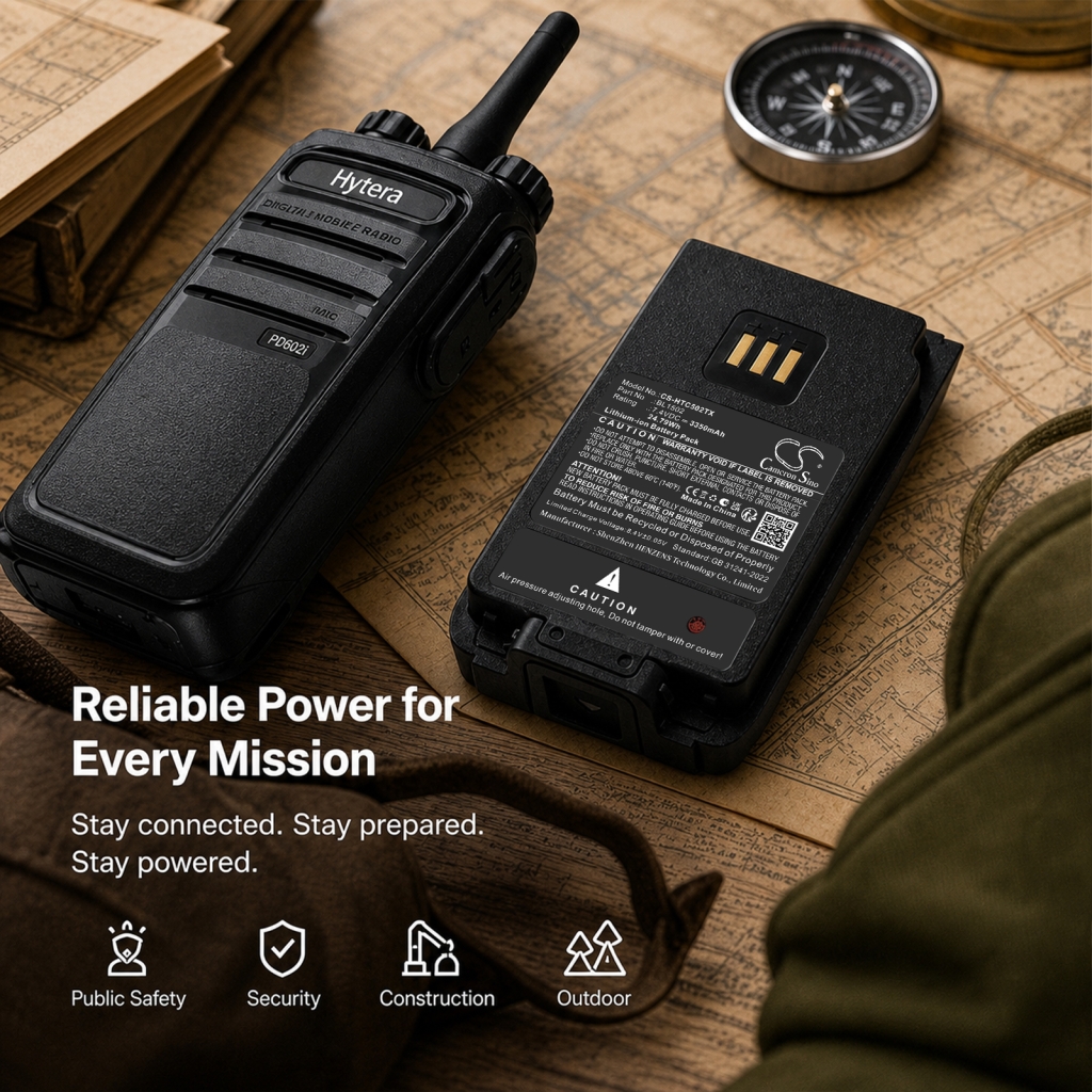 Batteria compatibile con HYT Hytera CS-HTC502TX