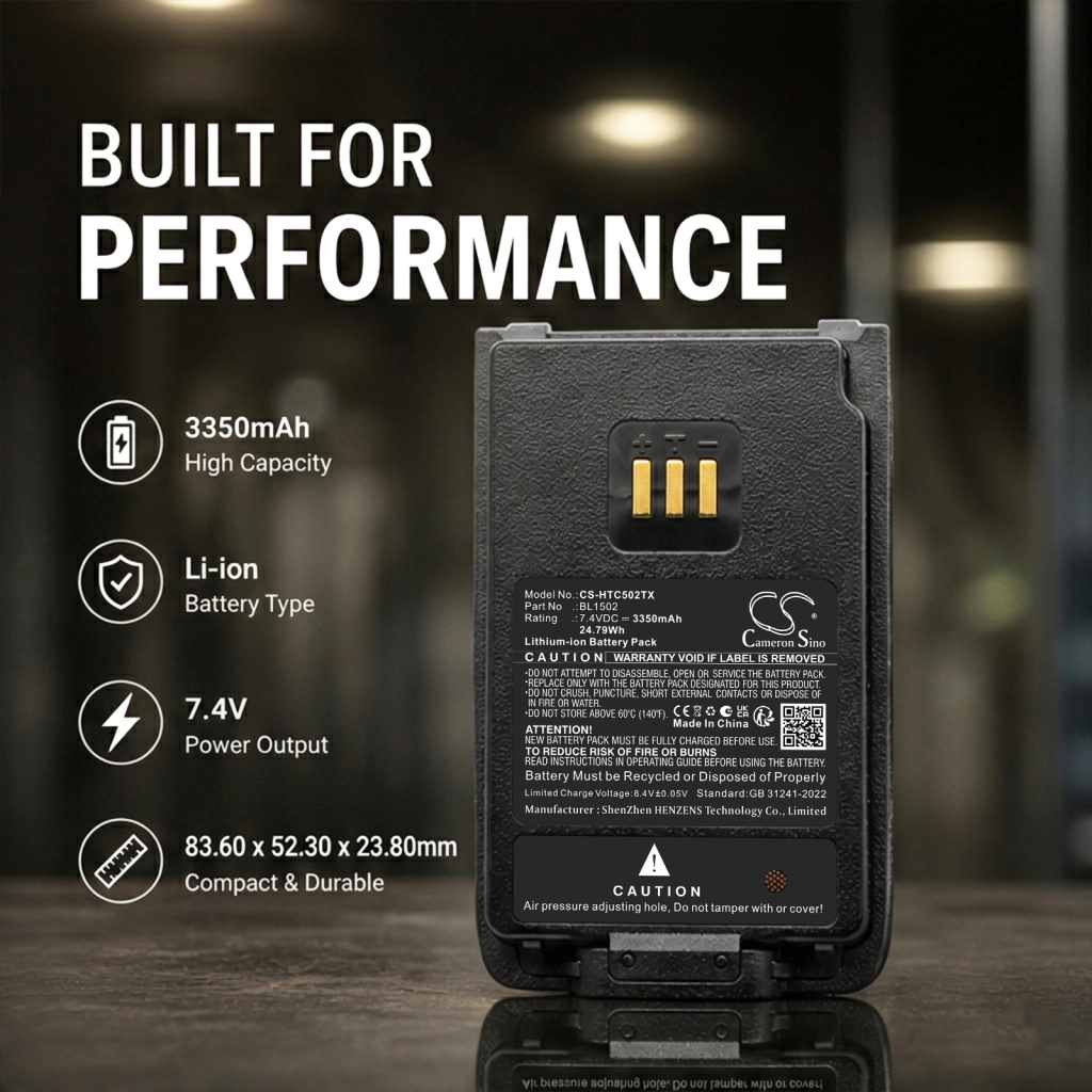 Batteria compatibile con HYT Hytera CS-HTC502TX