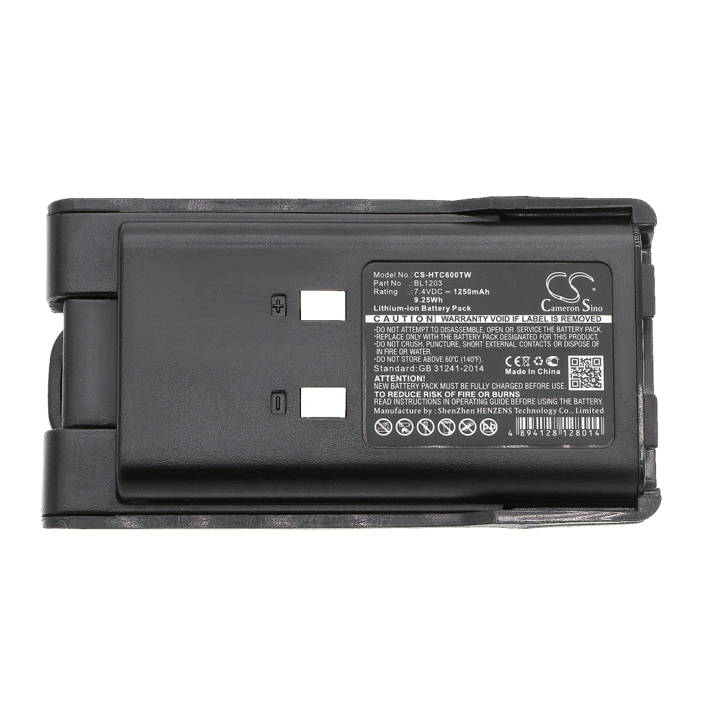 Compatible battery replacement for HYT BL1203