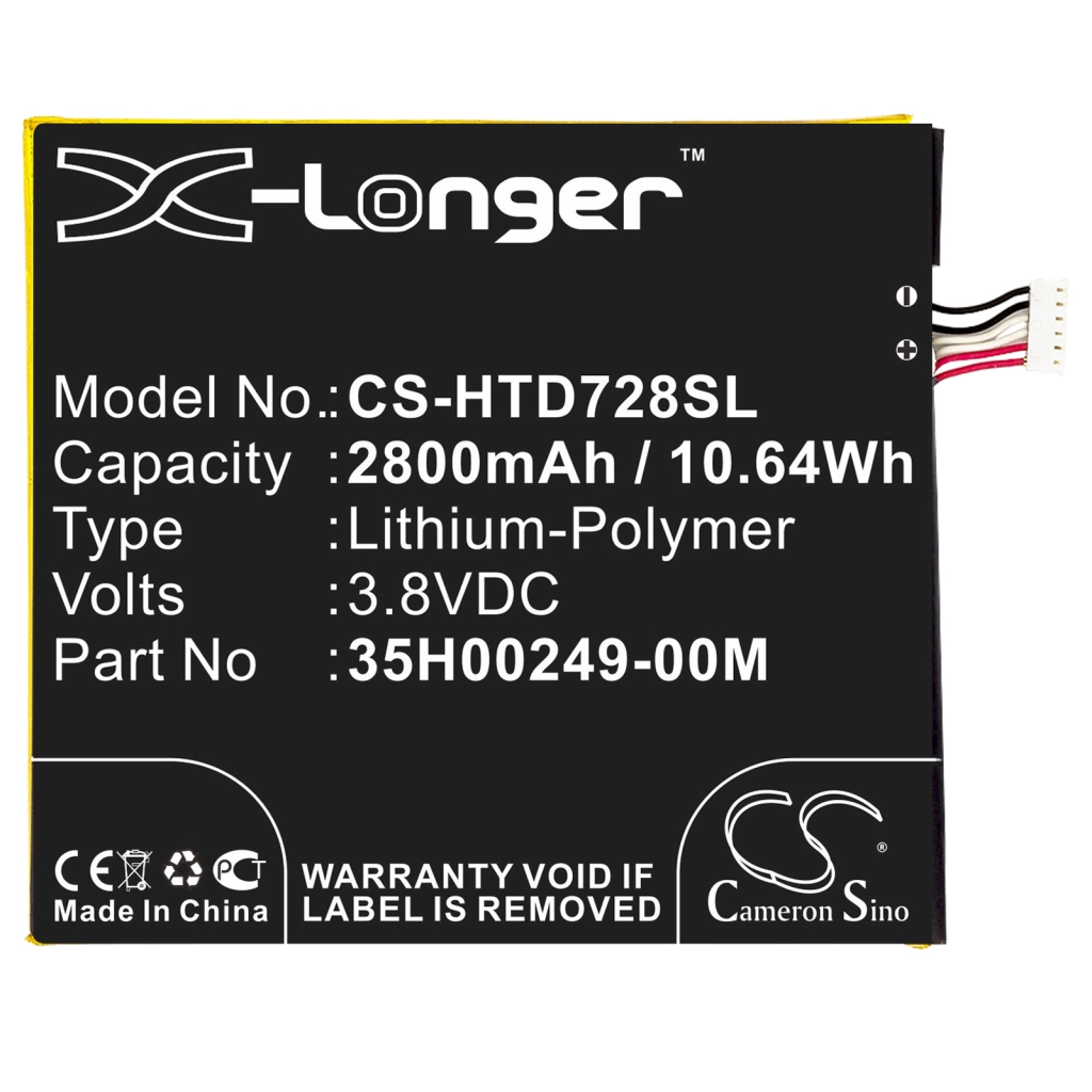 Batterie Batteria del telefono cellulare CS-HTD728SL