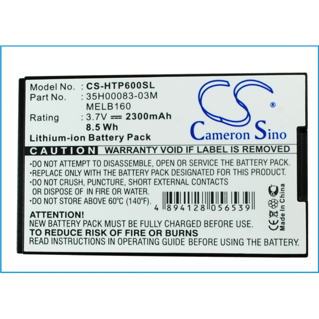 Sostituzione della batteria compatibile per HTC 35H00083-03M,MELB160