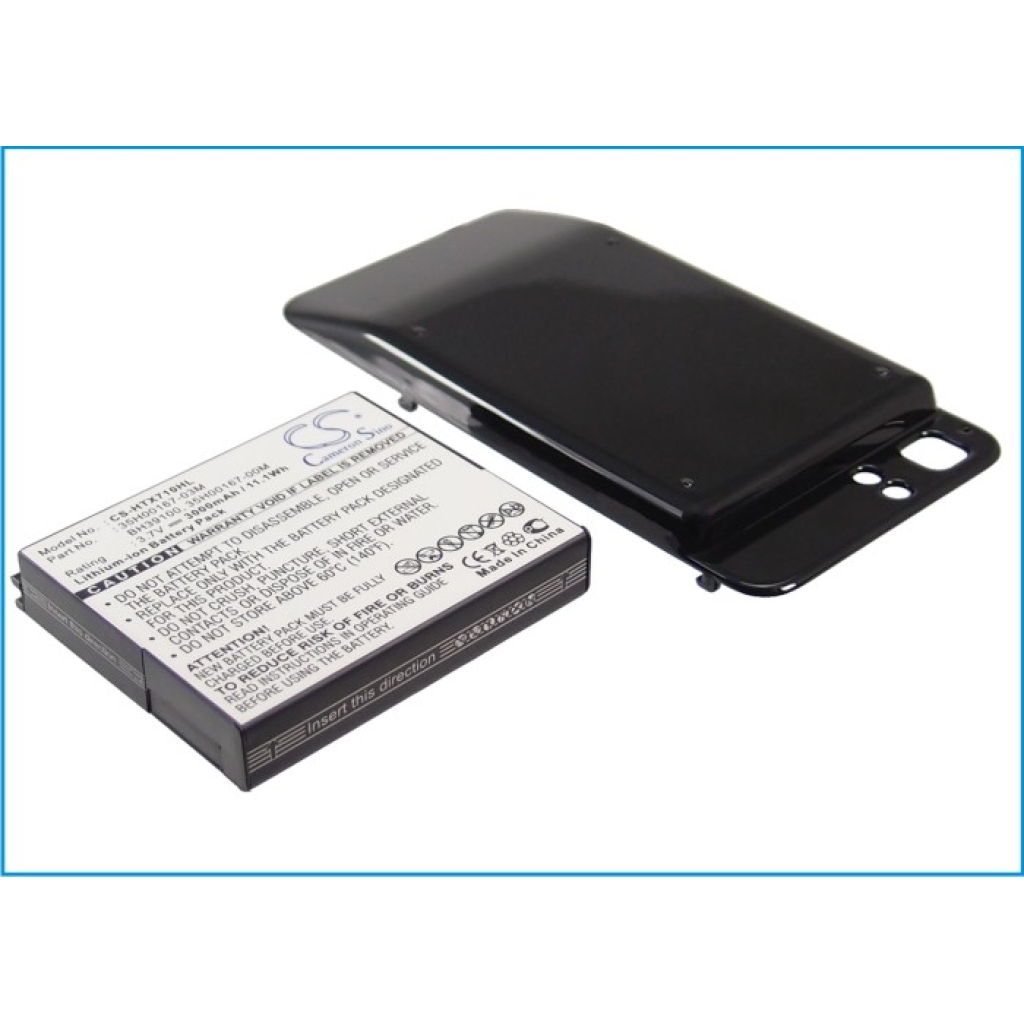Cameron Sino CS-HTX710HL etichetta batteria con cover posteriore del telefono accanto: 3000mAh