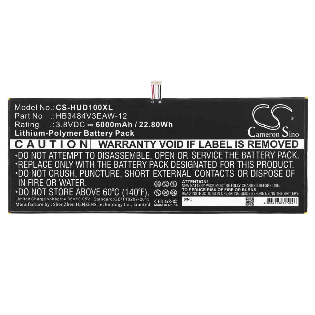 Sostituzione della batteria compatibile per Huawei HB3484V3EAW-12