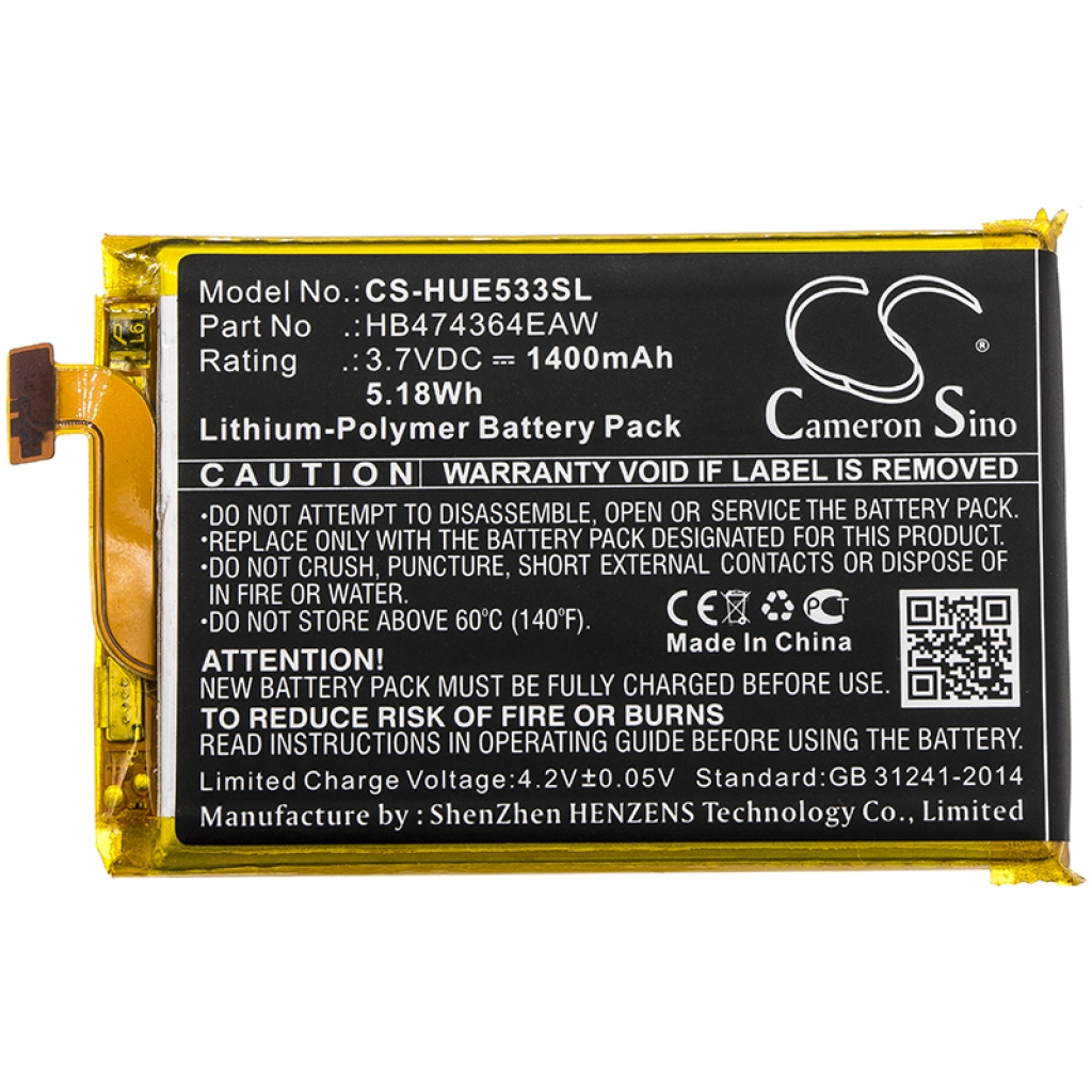 Sostituzione della batteria compatibile per Huawei HB474364EAW