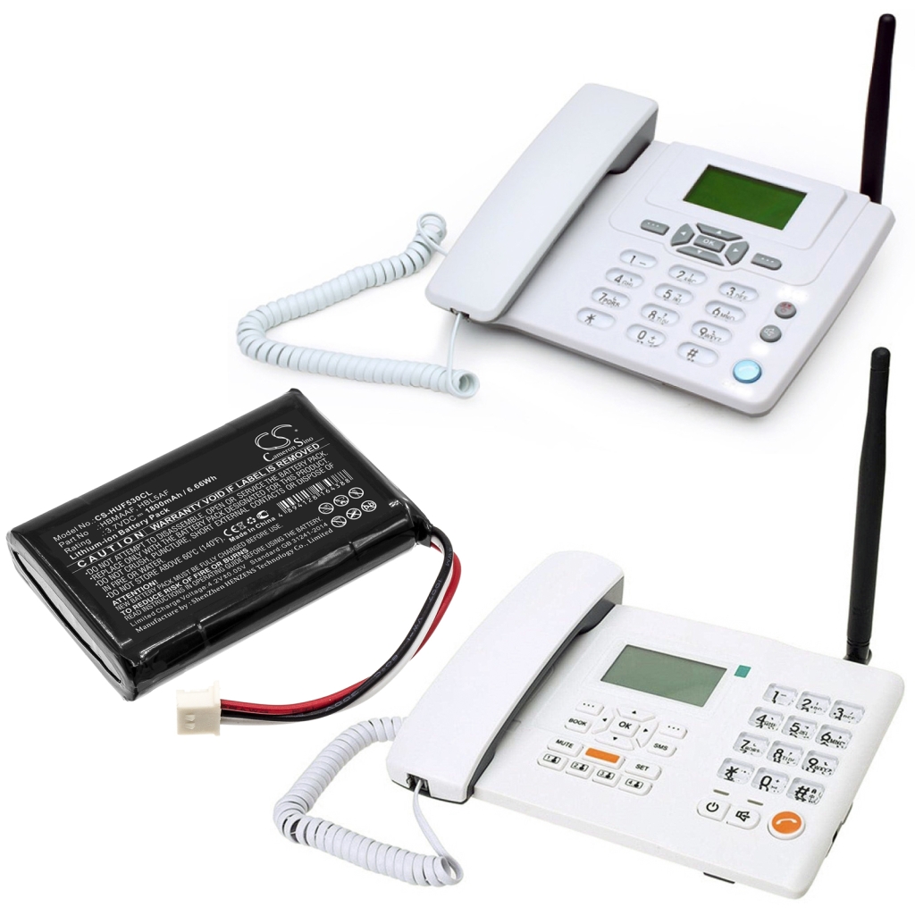 Batterie Batteria Telefono Cordless CS-HUF530CL