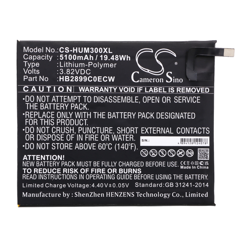 Sostituzione della batteria compatibile per Huawei HB2899C0ECW