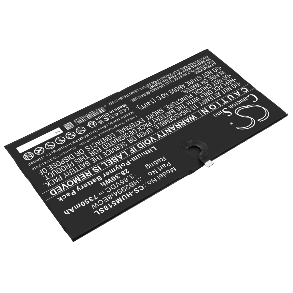 Sostituzione della batteria compatibile per Huawei HB2994I8ECW