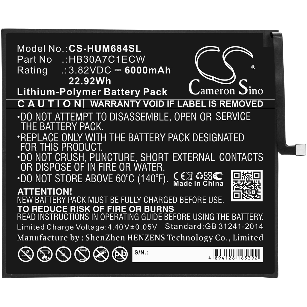 Batteria compressa Huawei CS-HUM684SL